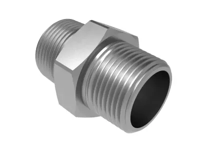 Straight Connector 3-4 NPT Male 3D model