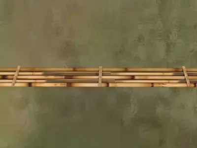 Bamboo Boat 3D model