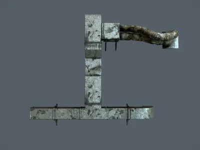 Industrial Ventilation Low-poly 3D model