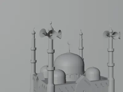 Masjid Nabawi 3d Model  Free low-poly 3D model