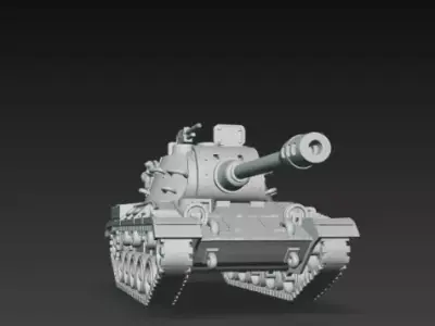 Military Tank Defender 3D Model 3D print model