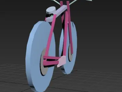 foot bicycle Low-poly 3D model