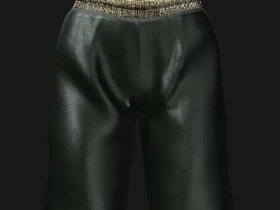 Boxing Shorts - Black Low-poly 3D model