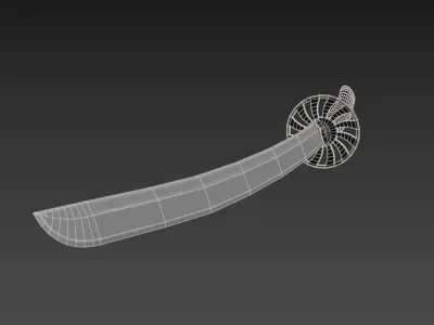 KATANA SWORD Low-poly 3D model purchase