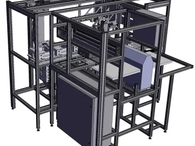Destacking machine 3D model