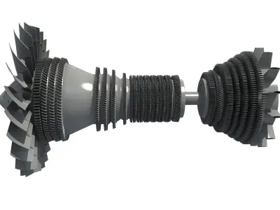 Set of 2 Turbines  3D model