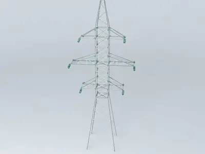 Transmission line tower 22 Strautu  Dzelzavas street Riga Latvia Free 3D model