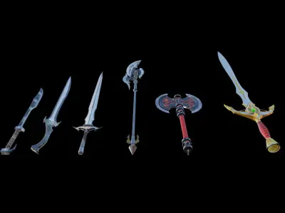 swords sword Low-poly 3D model