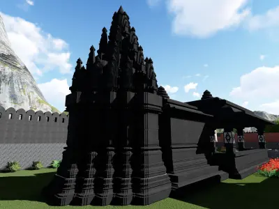 indian hindu temple 3d modal 3D model purchase
