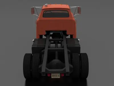 N-Series N-600 Truck Chassis 1963 Low-poly 3D model