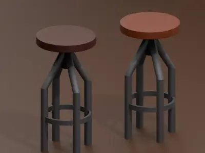 Industril Chair Stool 3D model
