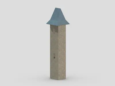 Medieval Castle Module 11 Low Poly PBR Realistic Low-poly 3D model