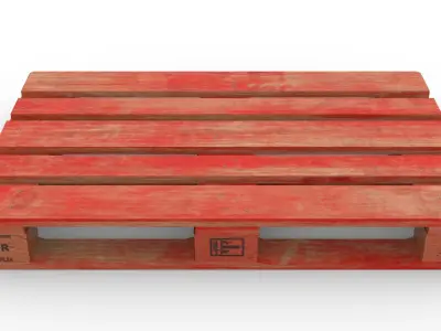 LPR branded EUR pallet 3D model