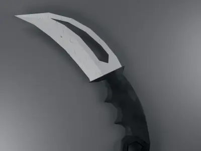 Ultra Low Poly Karambit Knife Low-poly 3D model