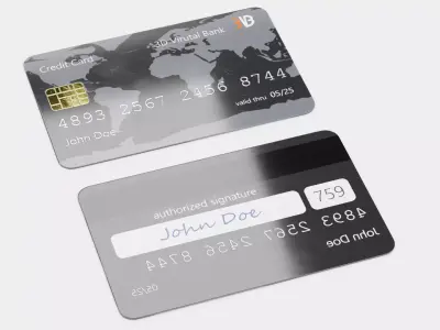 Credit Card V6 - Generic Payment Prop with Custom Design 3D model