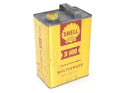 Old Shell Oil Can 3D model