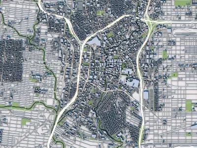 Part of San Antonio Bexar County Texas United States  3D model