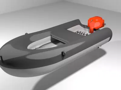Inflatable motor boat - Type 1 3D model