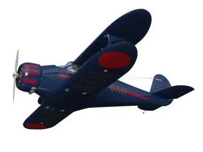 Beechcraft Model C17E Staggerwing 3D model