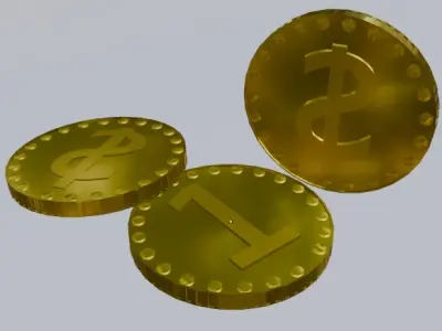 Gold Coin Free low-poly 3D model