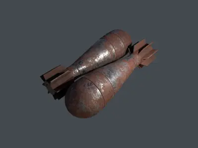 Mortar Projectile 60mm M69 3D model buy