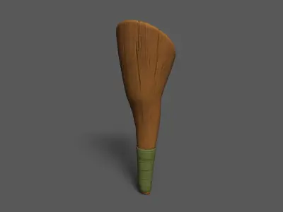 Cudgels wooden stick Low-poly 3D model