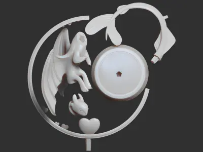 Light Fury Dragon 3D print model
