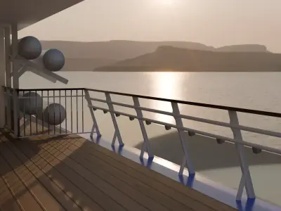 ship deck Low-poly 3D model