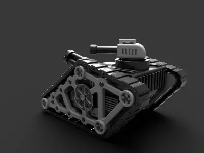 Battle Tank Low-poly 3D model