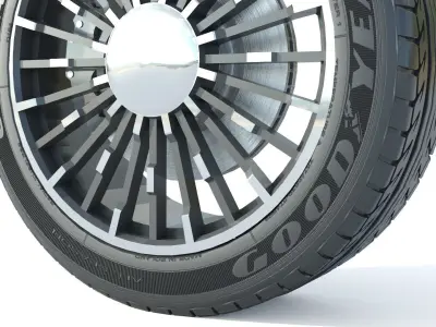 wheel Rim Tire 14 3D model