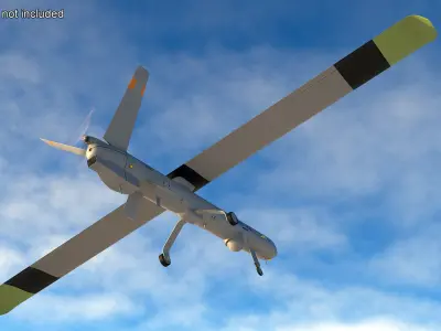 Hermes 450 Multi-Role High Performance Tactical UAS 3D model