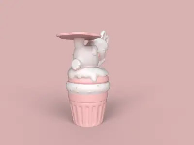 Home Cute Bunny Ornament 3D model