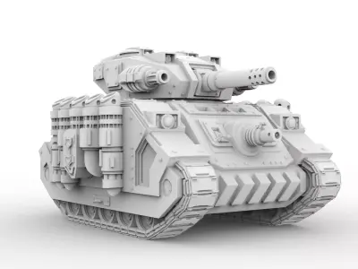Sci-Fi Heavy Battle Tank 3D Print 3D print model by gcomunello93