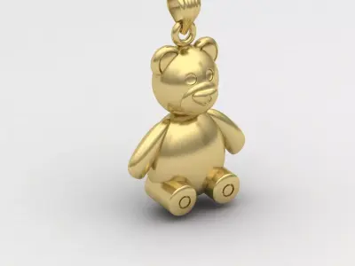 Teddy pendant 03  3D print model purchase