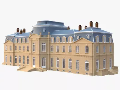 Old French Classic Palace 3D model