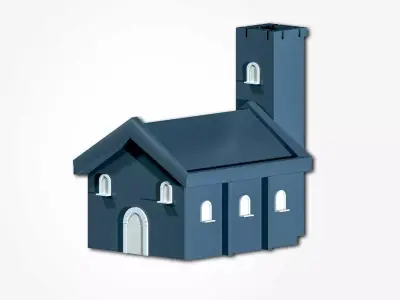 House With Tower Free Free 3D model