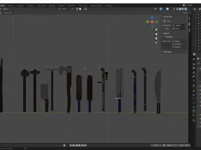 Apocalyptic Weapons 3D model