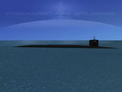 Ohio Class USS Henry M Jackson SSBN-730 3D model