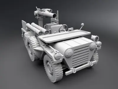 Jeep Willys Anti Tank 3D print model