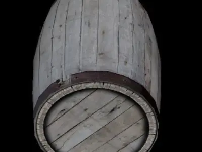 Wooden Barrel  Free low-poly 3D model purchase