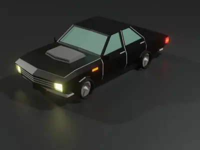Mark 2 car  Free low-poly 3D model