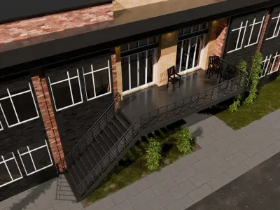 Industrial Building - Blender 3D model