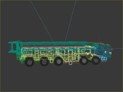 china CSS5  DH21 ballistic missile 3D model