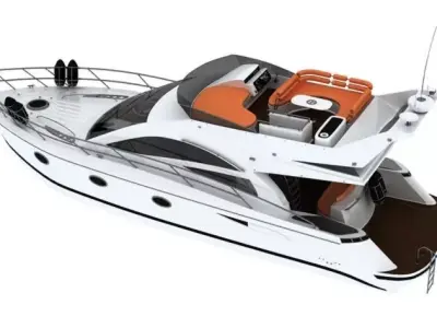 small yacht 3D model  3D model