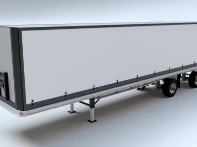 Freight Trailer for a DAF XF Truck Low-poly 3D model