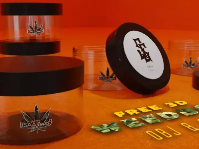 3D WeedBox jar Free 3D model