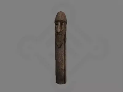 Viking pole god Odin Low-poly 3D model