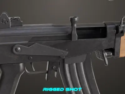  4 Assault Rifle All PBR Unity UE Textures Included 