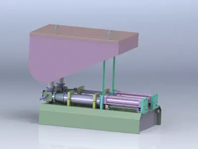 Liquid filling cylinder valve mechanism  3D model