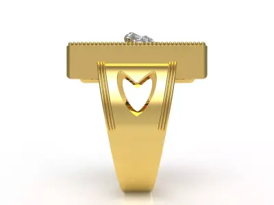 Stylish Line Ring 3D print model